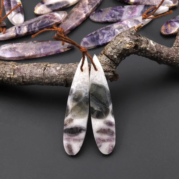Intrinsic Trading Earrings Translucent Natural African Petrified Purple Opal Earring Pair Matched Teardrop Gemstone Beads A3 Intrinsic Trading Earrings Translucent Natural African Petrified Purple Opal Earring Pair Matched Teardrop Gemstone Beads A3