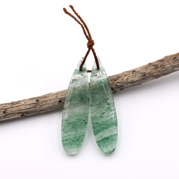 Intrinsic Trading Natural African Light Green Chalcedony Earring Pair Drilled Gemstone Thin Long Teardrop Matched Beads A2 Earrings Intrinsic Trading Natural African Light Green Chalcedony Earring Pair Drilled Gemstone Thin Long Teardrop Matched Beads A2 Earrings