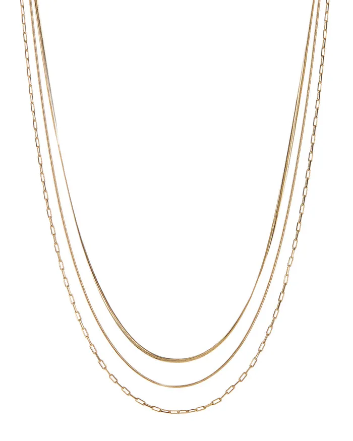 Luv Aj Necklaces Chandon Multi Chain Charm Necklace Gold