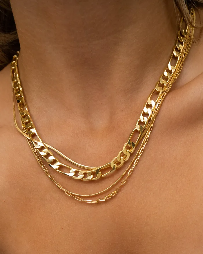Luv Aj Necklaces Chandon Multi Chain Charm Necklace Gold