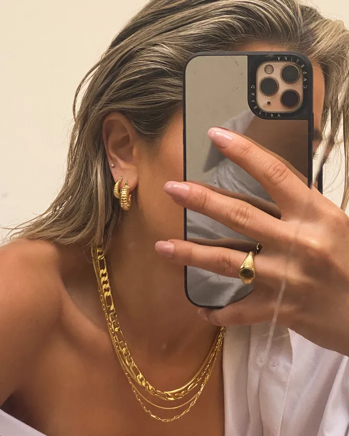 Luv Aj Necklaces Chandon Multi Chain Charm Necklace Gold