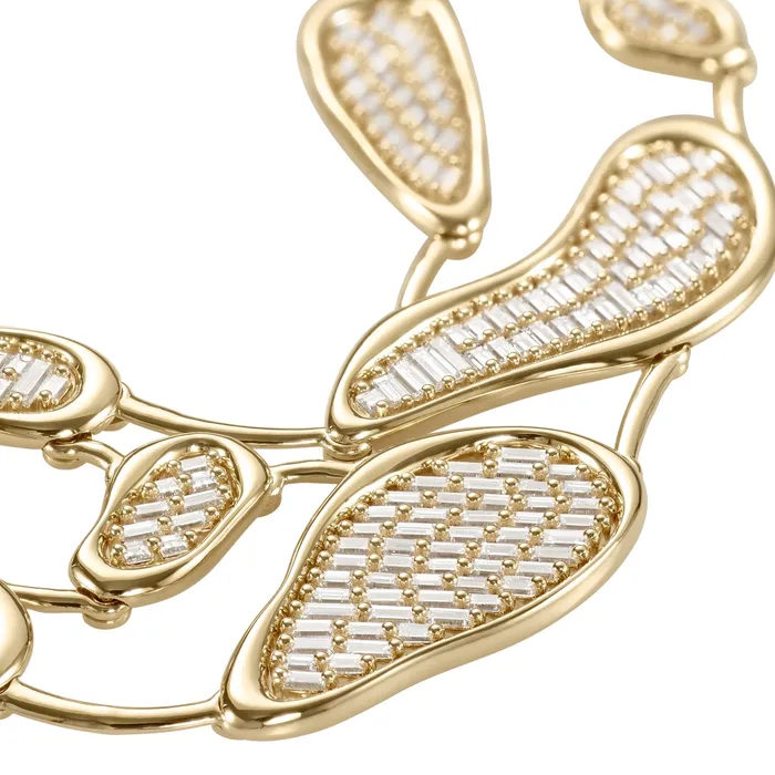 Necklaces ARTEMER Diamond Lakes Fluid Shape Statement Necklace