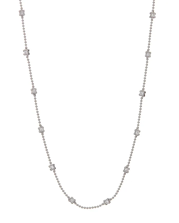 Necklaces Luv Aj Bezel Charm Beaded Necklace Silver
