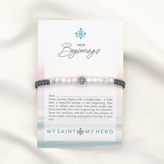 New Beginnings Gemstone Blessing Bracelet My Saint My Hero Bracelets