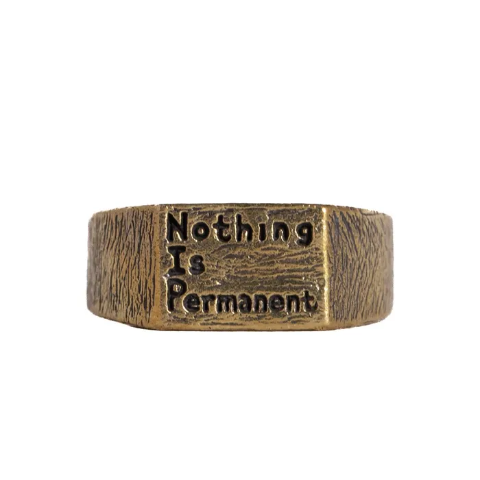 NOTHING IS PERMANENT SMALL RING BRASS JewelryLab Rings