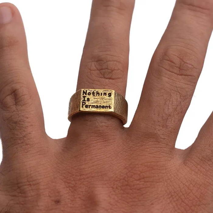 NOTHING IS PERMANENT SMALL RING BRASS JewelryLab Rings