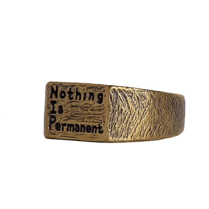 NOTHING IS PERMANENT SMALL RING BRASS JewelryLab Rings