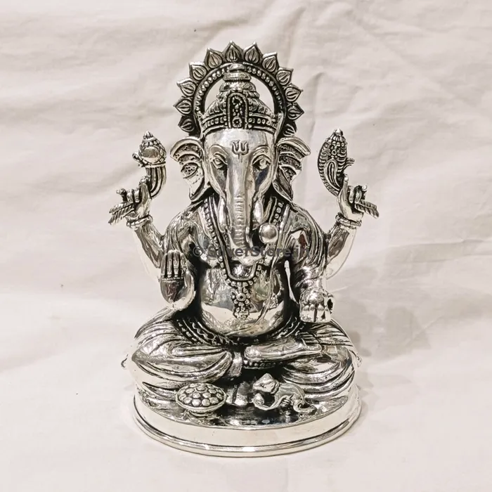 Pure Silver Ganesh idol 925 silver semi solid silversrorein Rings