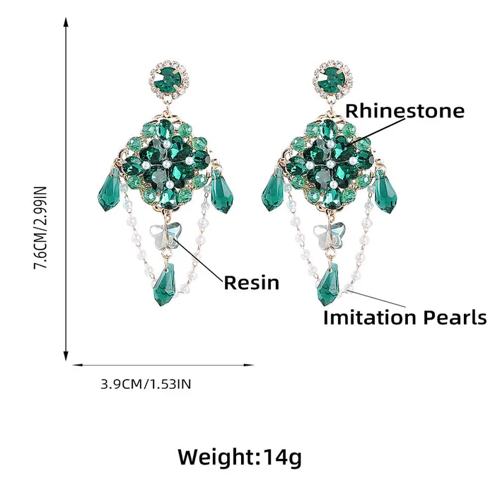 Refined by AnnaKaci Large Crystal Dreamcatcher Drop Earrings Earrings