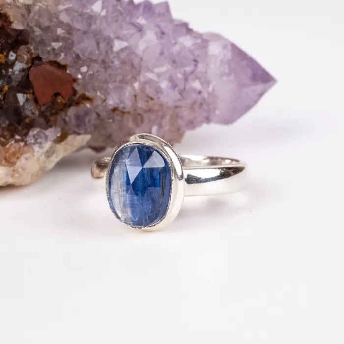 Rings InnerVision Crystals Kyanite Ring 10x8mm Size 7 925 Silver