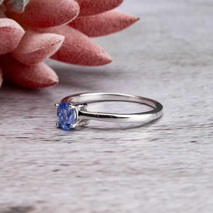 Rings InnerVision Crystals Tanzanite Ring 5x4mm 925 Silver Choose Size