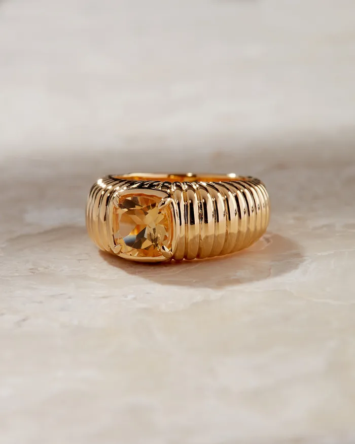Rings Luv Aj Fine The Elizabeth Cushion Ring Citrine