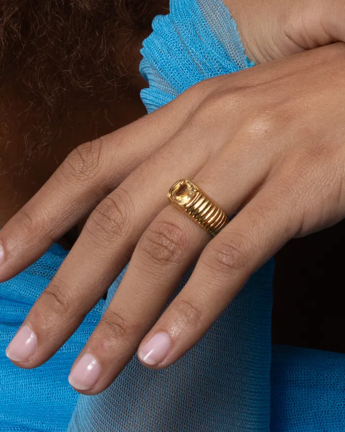 Rings Luv Aj Fine The Elizabeth Cushion Ring Citrine