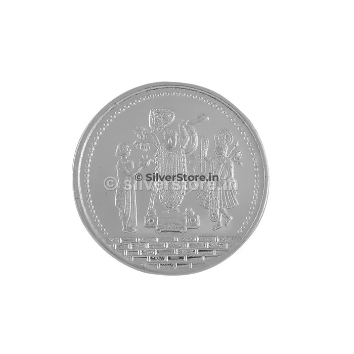 silversrorein Rings Srinathji Silver Coin 999 Fine Silver
