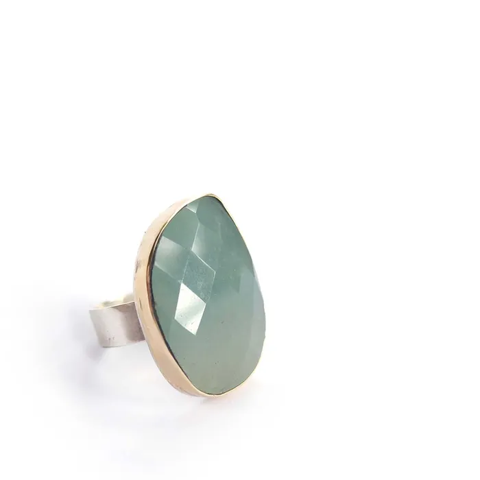 aliceeden Rings Aquamarine Rose Cut Gemstone Ring Set in 9ct Gold Sterling Silver TRANQUILITY aliceeden Rings Aquamarine Rose Cut Gemstone Ring Set in 9ct Gold Sterling Silver TRANQUILITY