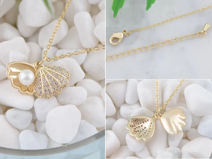 Alilang Necklaces ALILANG Shell Pendant Necklace for Women Gold Tone Jewelry 14K Gold Plated Cubic Zirconia Crystals Jewelry for Women Alilang Necklaces ALILANG Shell Pendant Necklace for Women Gold Tone Jewelry 14K Gold Plated Cubic Zirconia Crystals Jewelry for Women