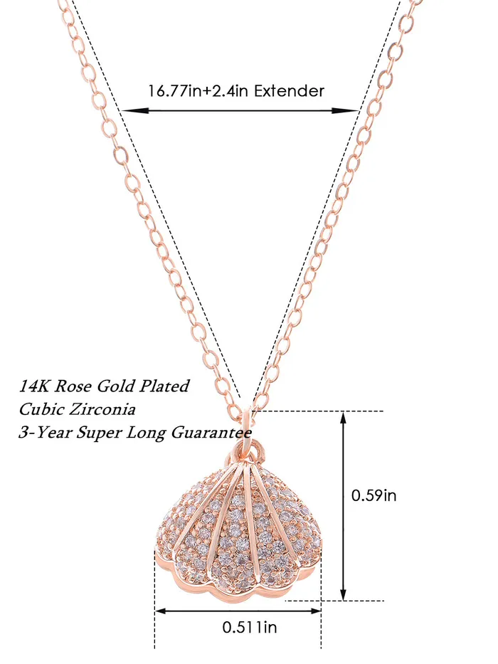 Alilang Necklaces ALILANG Shell Pendant Necklace for Women Gold Tone Jewelry 14K Gold Plated Cubic Zirconia Crystals Jewelry for Women Alilang Necklaces ALILANG Shell Pendant Necklace for Women Gold Tone Jewelry 14K Gold Plated Cubic Zirconia Crystals Jewelry for Women