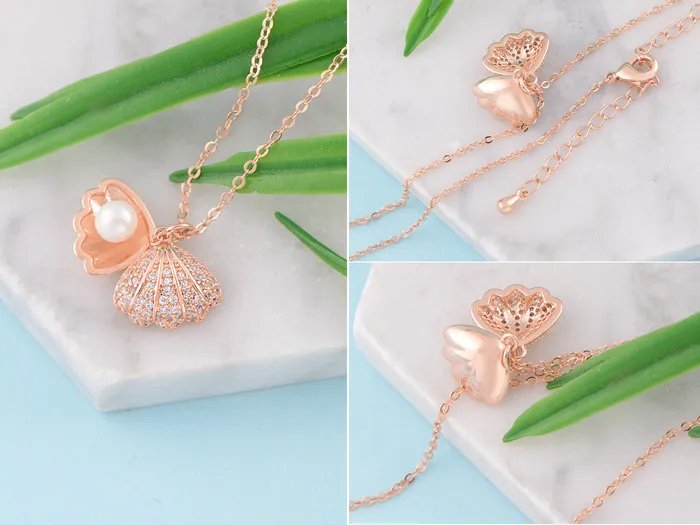 Alilang Necklaces ALILANG Shell Pendant Necklace for Women Gold Tone Jewelry 14K Gold Plated Cubic Zirconia Crystals Jewelry for Women Alilang Necklaces ALILANG Shell Pendant Necklace for Women Gold Tone Jewelry 14K Gold Plated Cubic Zirconia Crystals Jewelry for Women