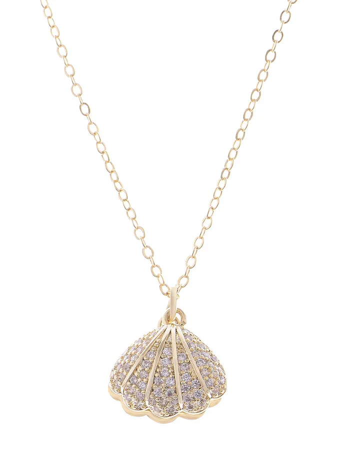 Alilang Necklaces ALILANG Shell Pendant Necklace for Women Gold Tone Jewelry 14K Gold Plated Cubic Zirconia Crystals Jewelry for Women Alilang Necklaces ALILANG Shell Pendant Necklace for Women Gold Tone Jewelry 14K Gold Plated Cubic Zirconia Crystals Jewelry for Women
