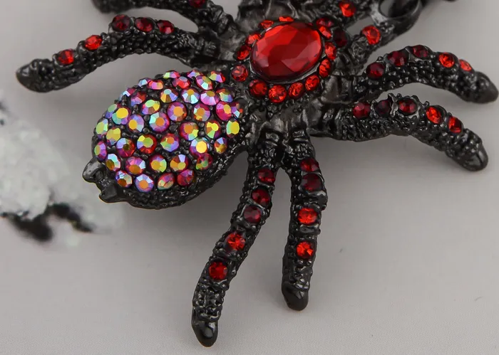 Alilang Necklaces Hematite Czech Spider Pendant Necklace Black Purple Gun Alilang Necklaces Hematite Czech Spider Pendant Necklace Black Purple Gun