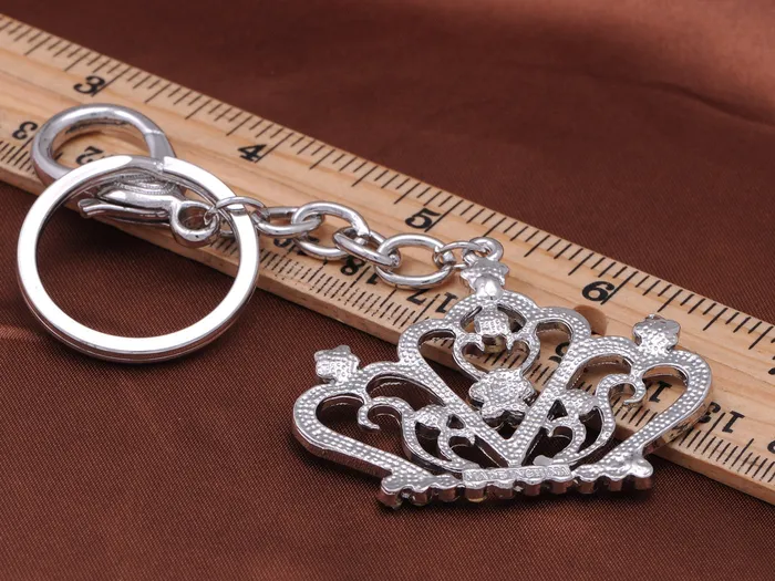 Alilang Necklaces Silver Iridescent Colored Crown Tiara Key Chain Alilang Necklaces Silver Iridescent Colored Crown Tiara Key Chain