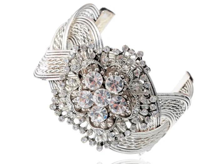 Antique Inspire Flower Weave Braid Bracelet Bangle Cuff Alilang Bracelets