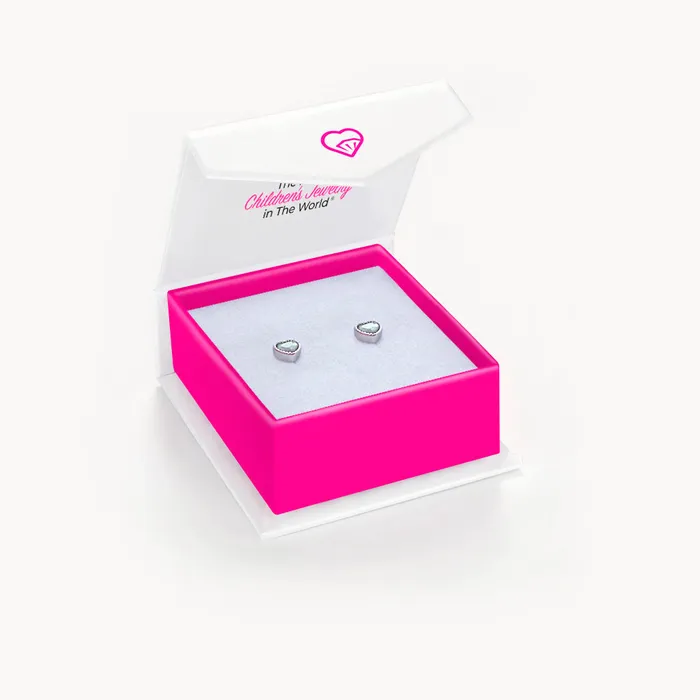 Baby Screw Back Earrings Sweetheart Kids Childrens Girls Earrings Screw Back Sterling Silver Earrings