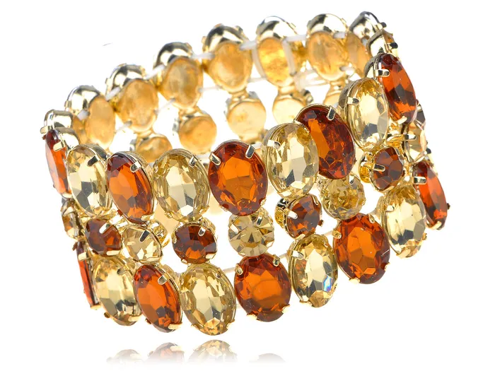 Bracelets Alilang Topaz Gem Stretch Bracelet