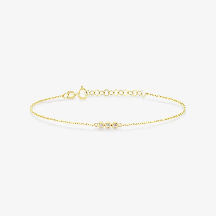 Bracelets Gelin Diamond Diamond Three Stone Bracelet