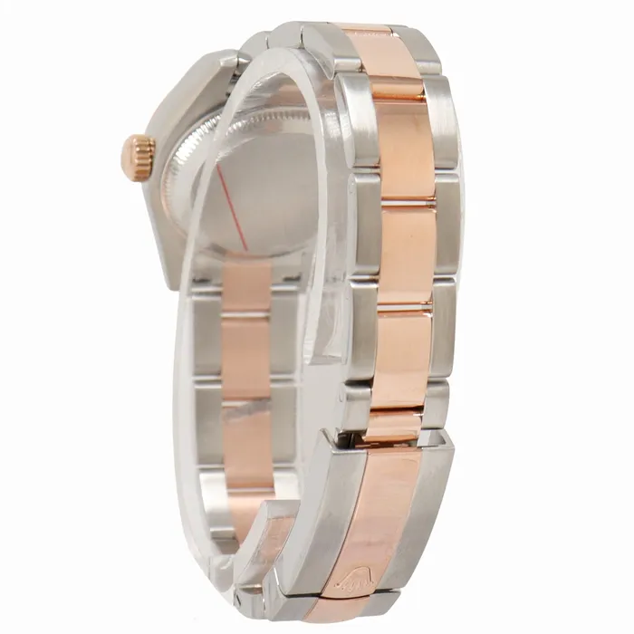 Bracelets Happy Jewelers Rolex Datejust 26mm Everose Gold Stainless Steel Factory Black Jubilee Diamond Dial Watch Reference 179171