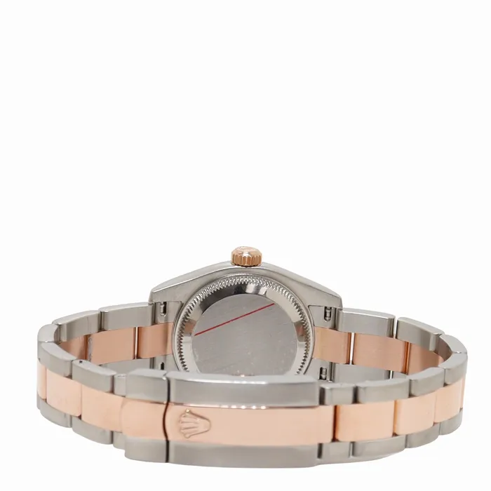 Bracelets Happy Jewelers Rolex Datejust 26mm Everose Gold Stainless Steel Factory Black Jubilee Diamond Dial Watch Reference 179171