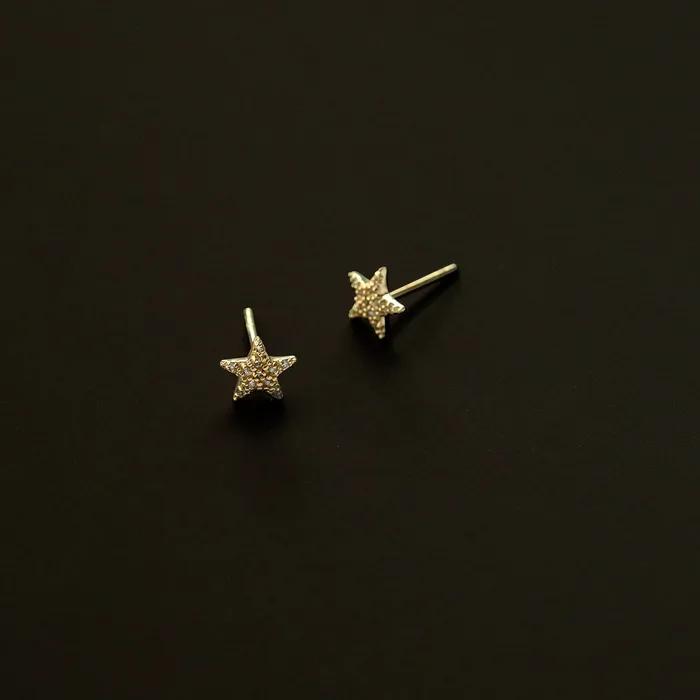 DiamondAccent Star StudEarrings Gelin Diamond Earrings