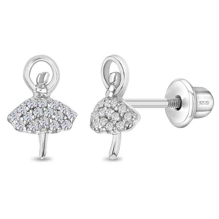 Earrings Kids Screw Back Earrings Twirling Ballerina Kids Childrens Girls Earrings Screw Back Sterling Silver Earrings Kids Screw Back Earrings Twirling Ballerina Kids Childrens Girls Earrings Screw Back Sterling Silver