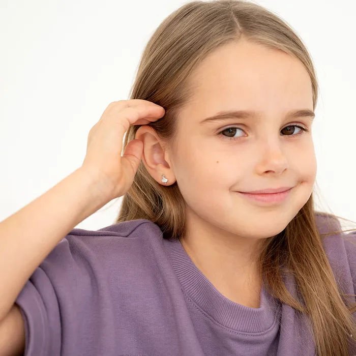 Earrings Kids Screw Back Earrings Twirling Ballerina Kids Childrens Girls Earrings Screw Back Sterling Silver