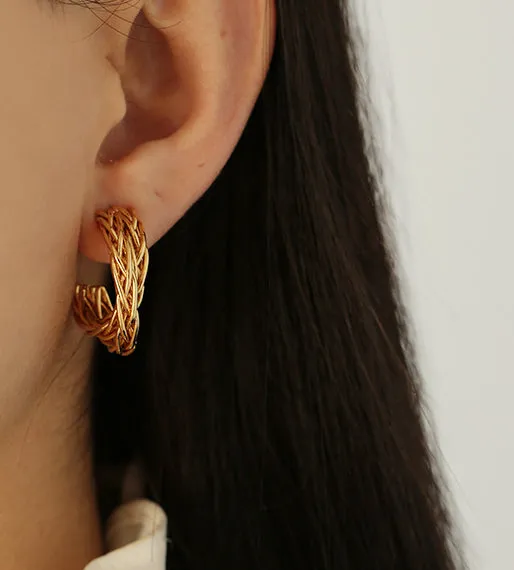 Earrings Refined by AnnaKaci Bird Nest CShape Earrings