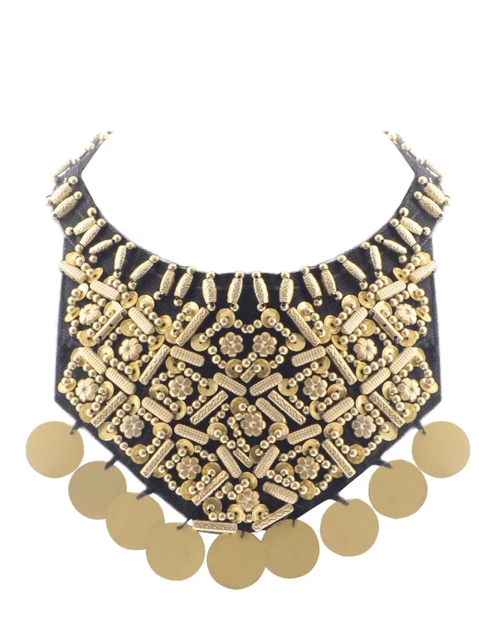 Egyptian Tribal Woven Beaded Bib Statement Necklace Alilang Necklaces