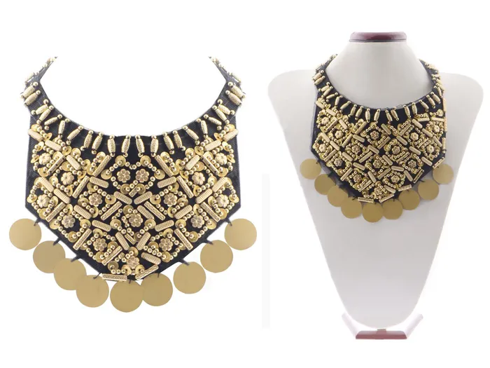 Egyptian Tribal Woven Beaded Bib Statement Necklace Alilang Necklaces Egyptian Tribal Woven Beaded Bib Statement Necklace Alilang Necklaces