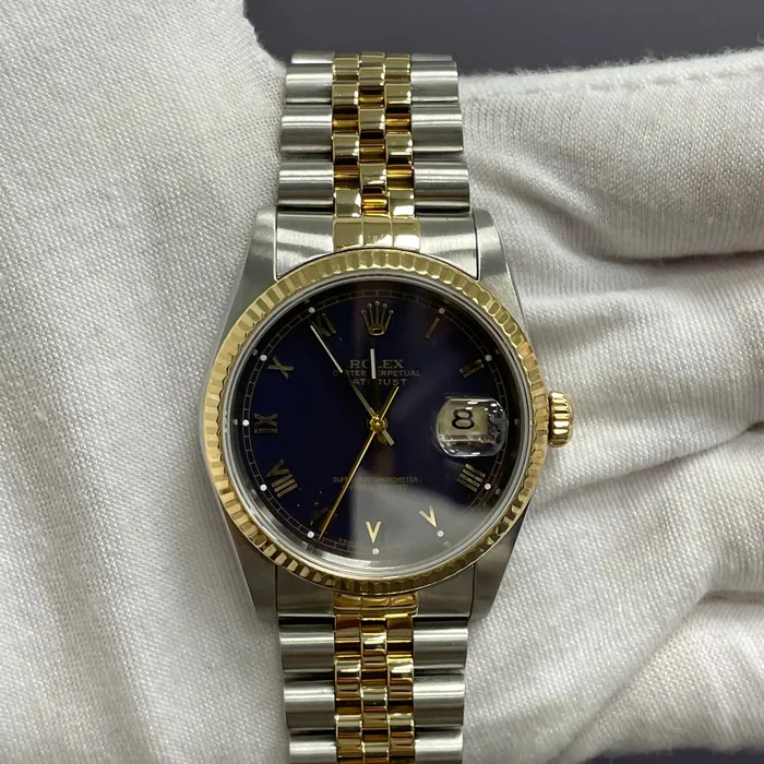 Happy Jewelers Rolex Datejust 36mm Blue Dial Watch Ref 16233 Watches Happy Jewelers Rolex Datejust 36mm Blue Dial Watch Ref 16233 Watches