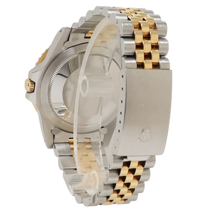Happy Jewelers Rolex GMT Master II Root Beer Two Tone Yellow Gold Steel 40mm Brown Dot Dial Watch Reference 16753 Rings