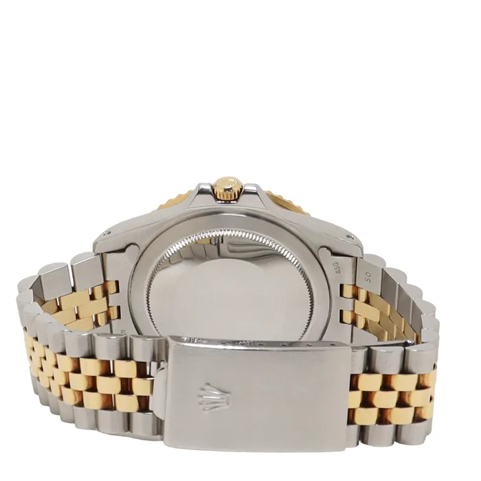 Happy Jewelers Rolex GMT Master II Root Beer Two Tone Yellow Gold Steel 40mm Brown Dot Dial Watch Reference 16753 Rings