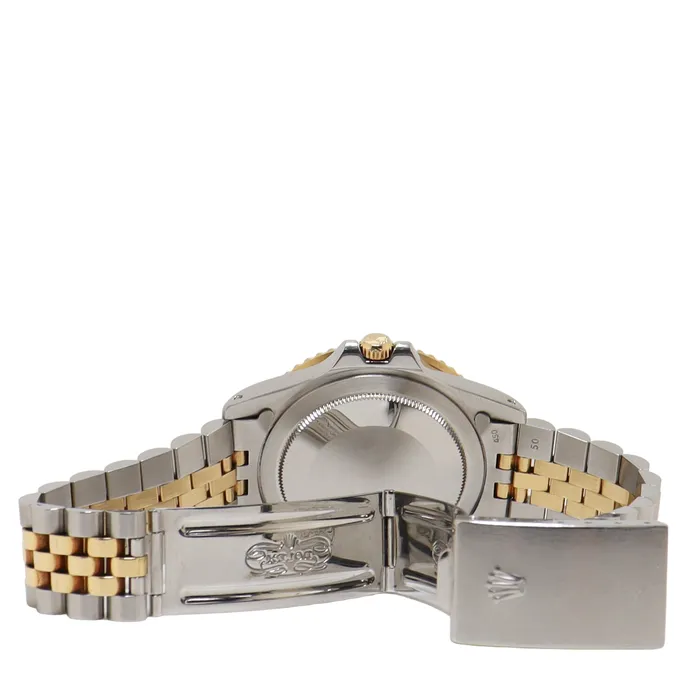 Happy Jewelers Rolex GMT Master II Root Beer Two Tone Yellow Gold Steel 40mm Brown Dot Dial Watch Reference 16753 Rings