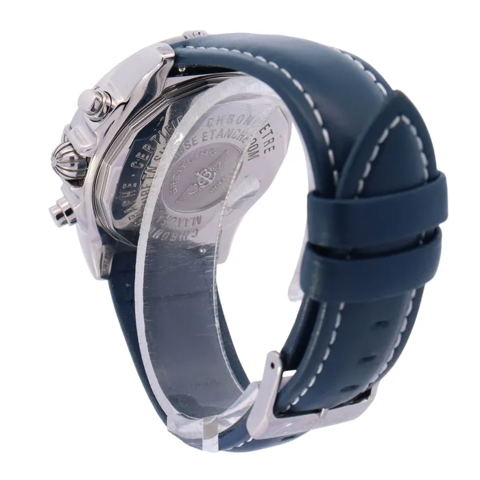 Happy Jewelers Watches Breitling Chrono Cockpit Stainless Steel 395mm Blue Chronograph Dial Watch Reference A13358