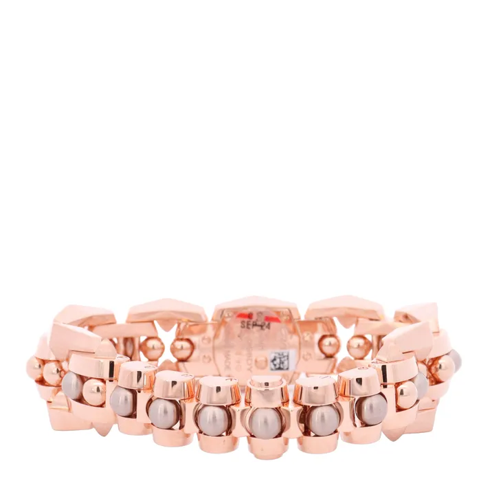 Happy Jewelers Watches Cartier Clash Unlimited Rose Purple Gold 184 mm x 328 mm White Roman Dial Watch Reference WGMB0003