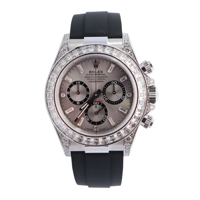 Happy Jewelers Watches Rolex Daytona 40mm Silver Dial Watch Ref 126539TBR