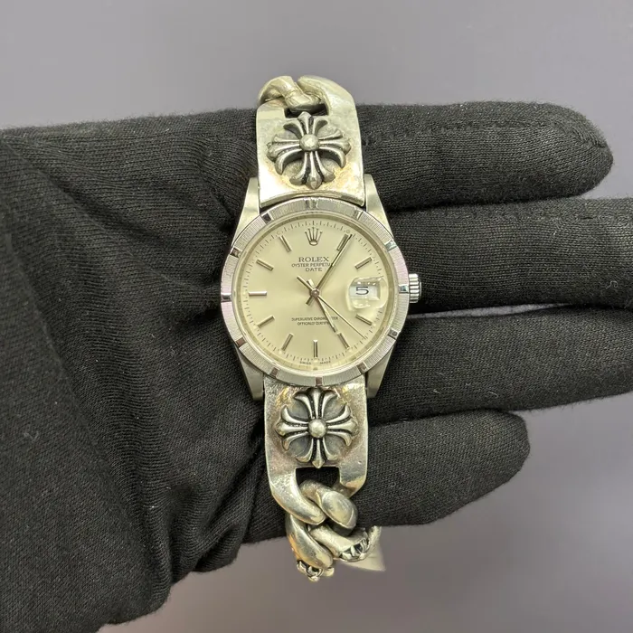 Happy Jewelers Watches Rolex Oyster Perpetual 34mm Silver Dial Watch Ref 15210 Happy Jewelers Watches Rolex Oyster Perpetual 34mm Silver Dial Watch Ref 15210