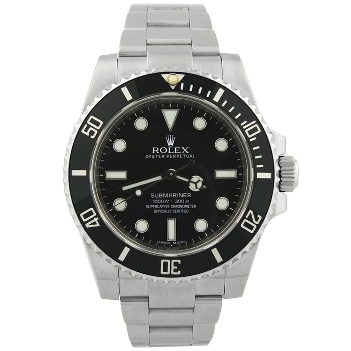 Happy Jewelers Watches Rolex Submariner 40mm Black Dial Watch Ref 114060