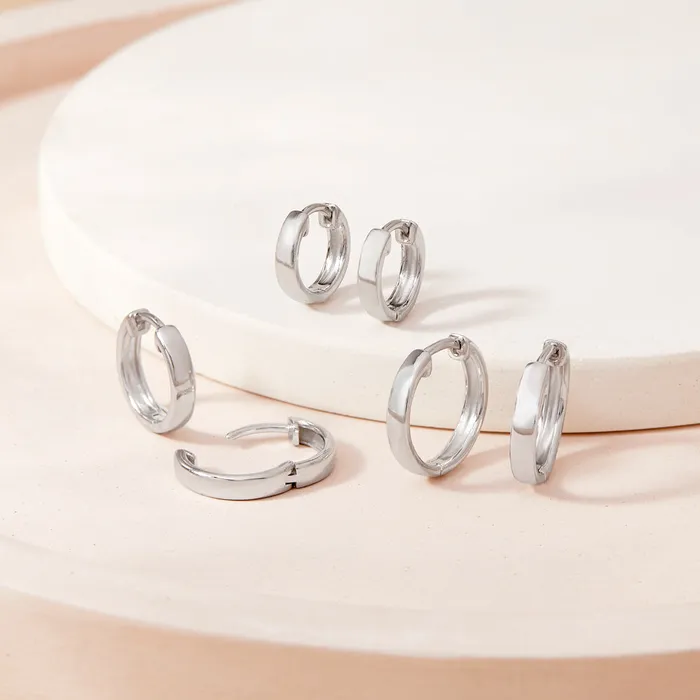Kids Hoop Earrings Earrings Classic 2mm Polished 711mm Baby Toddler Kids Earrings HoopHuggie Sterling Silver