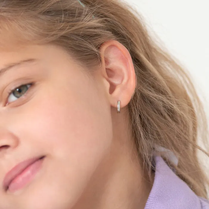 Kids Hoop Earrings Earrings Classic 2mm Polished 711mm Baby Toddler Kids Earrings HoopHuggie Sterling Silver