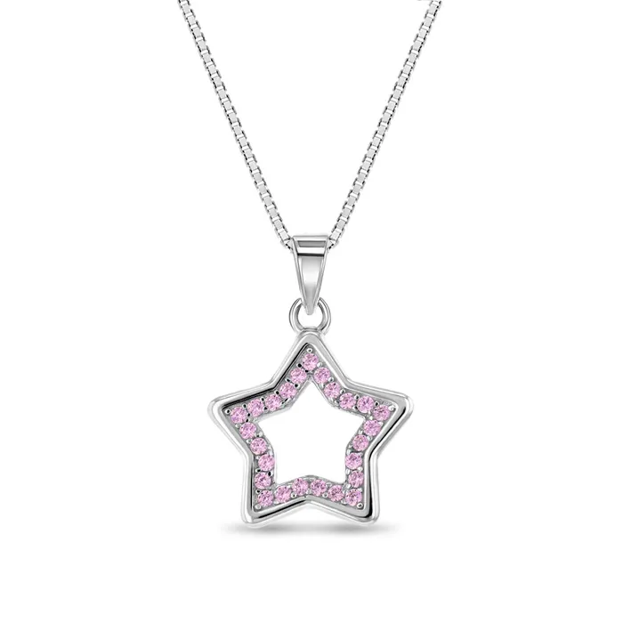 Kids Necklaces Pendants Necklaces Open CZ Star Kids Childrens Girls PendantNecklace Sterling Silver Kids Necklaces Pendants Necklaces Open CZ Star Kids Childrens Girls PendantNecklace Sterling Silver