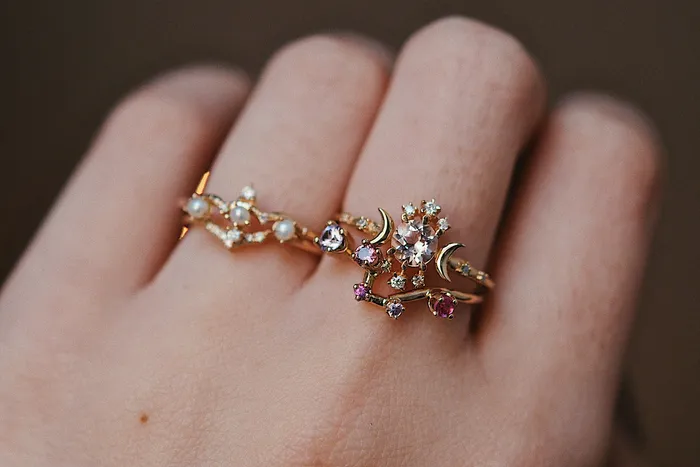 Morganite Wandering Star Ring Sofia Zakia Rings